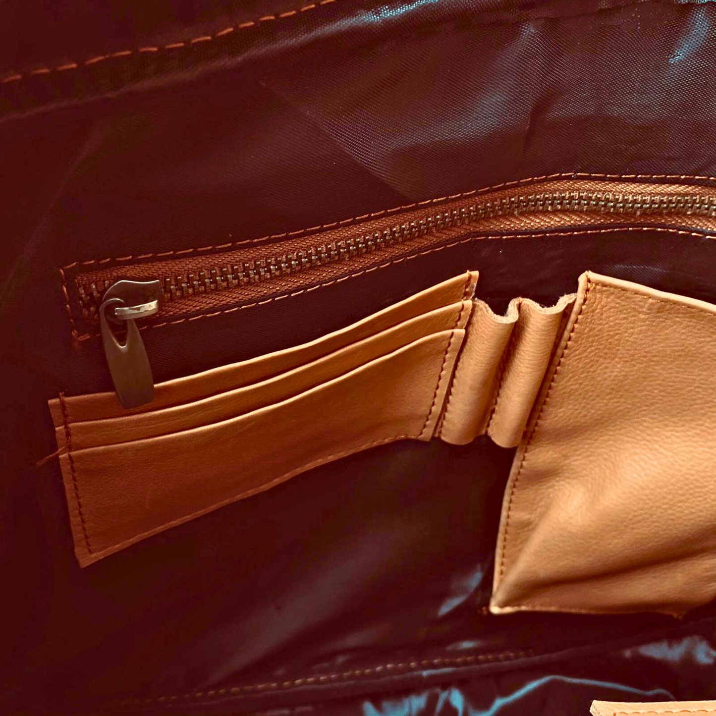 LTH Tan leather laptop bag