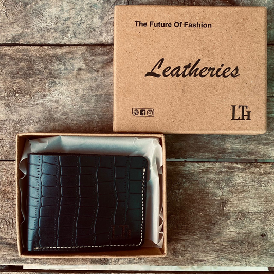 Croco Handmade leather wallet for men.